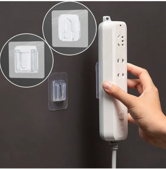 Double-Sided Adhesive Wall Hooks - 10pcs