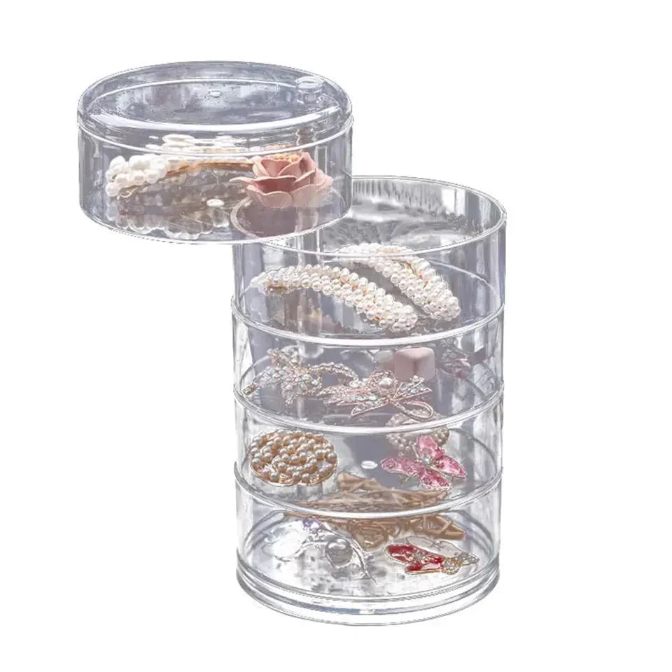 360° Rotating Acrylic Jewelry Storage Box 4 Layer