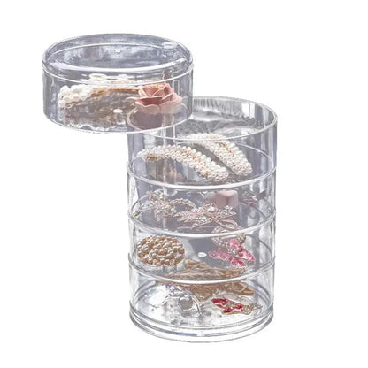 360° Rotating Acrylic Jewelry Storage Box 4 Layer