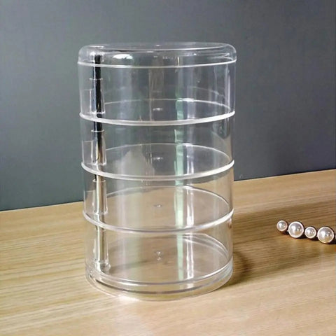 360° Rotating Acrylic Jewelry Storage Box 4 Layer