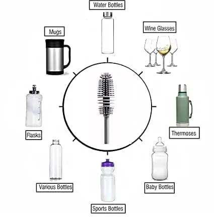Silicone Glass & Bottle Cleaning Brush