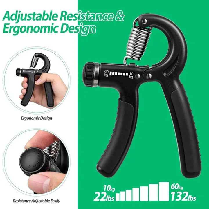 Adjustable Hand Gripper 10–60KG Non Slip Grip Trainer