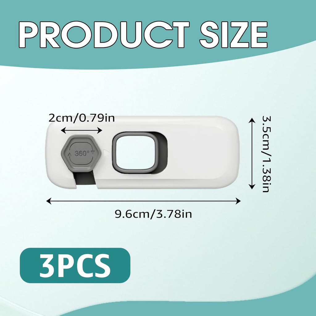 Child Safety Fridge & Cabinet Lock (Adhesive)