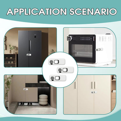 Child Safety Fridge & Cabinet Lock (Adhesive)