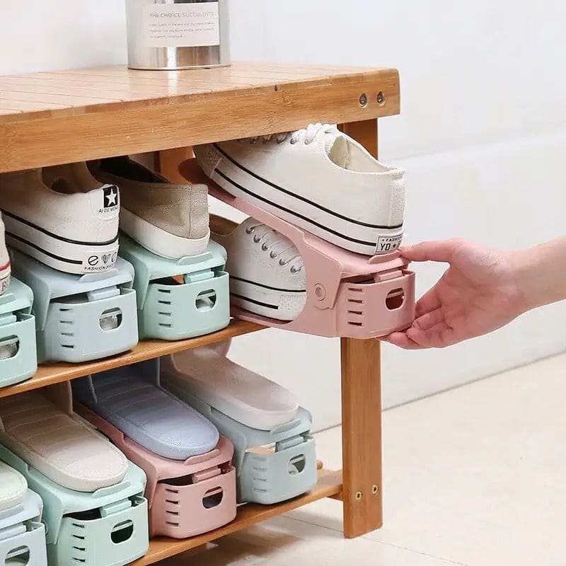 Space Saving Shoes Organizer Double Layer Foldable - 1pc