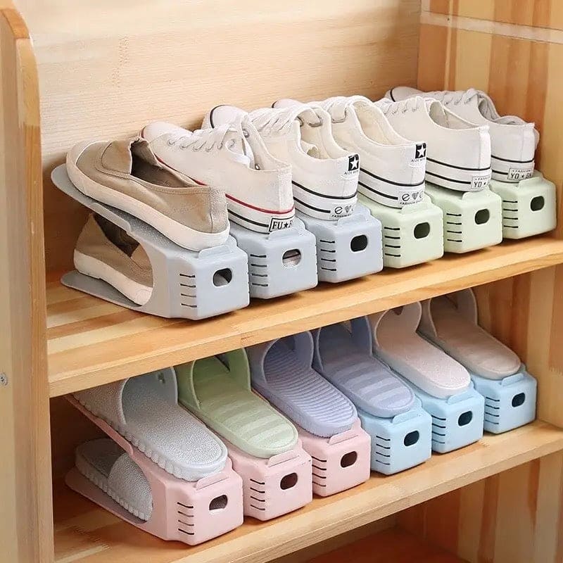 Space Saving Shoes Organizer Double Layer Foldable - 1pc