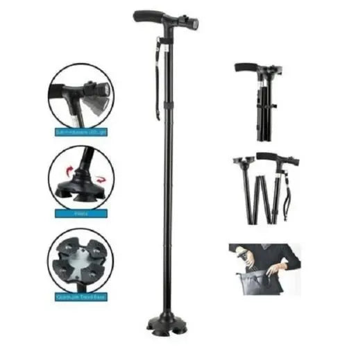 Foldable Walking Cane with LED Light