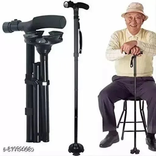 Foldable Walking Cane with LED Light