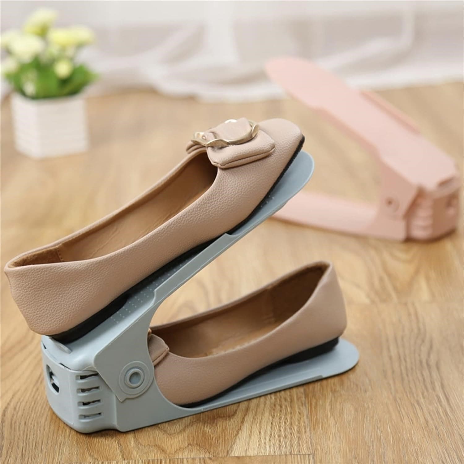 Space Saving Shoes Organizer Double Layer Foldable - 1pc