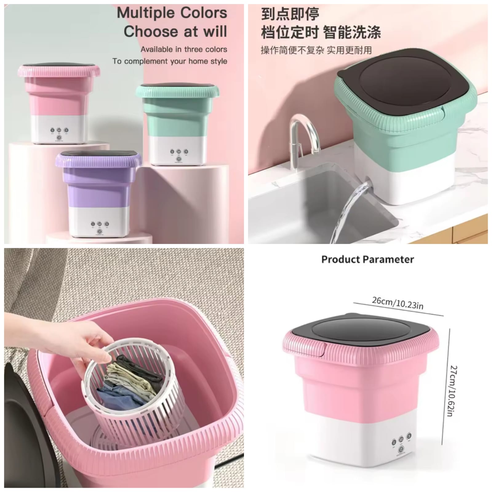 Mini Foldable Washing Machine Bucket Type