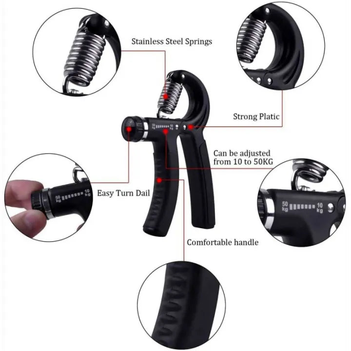 Adjustable Hand Gripper 10–60KG Non Slip Grip Trainer