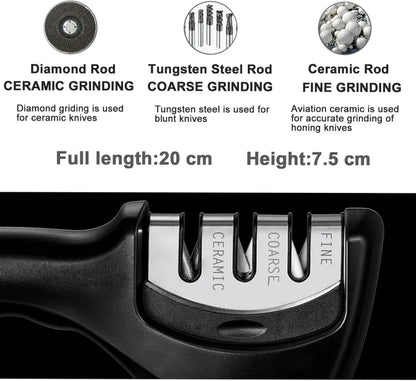 3-Step Manual Knife Sharpener