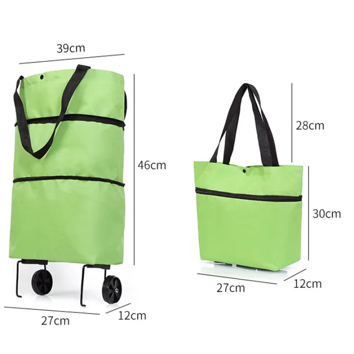 Foldable Shopping Trolley Bag with Wheels