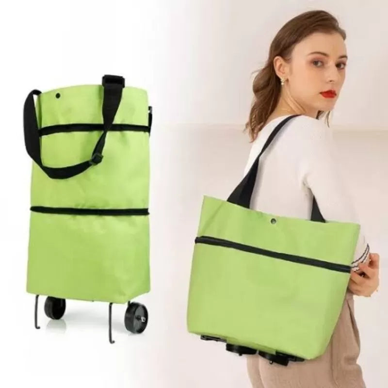 Foldable Shopping Trolley Bag with Wheels