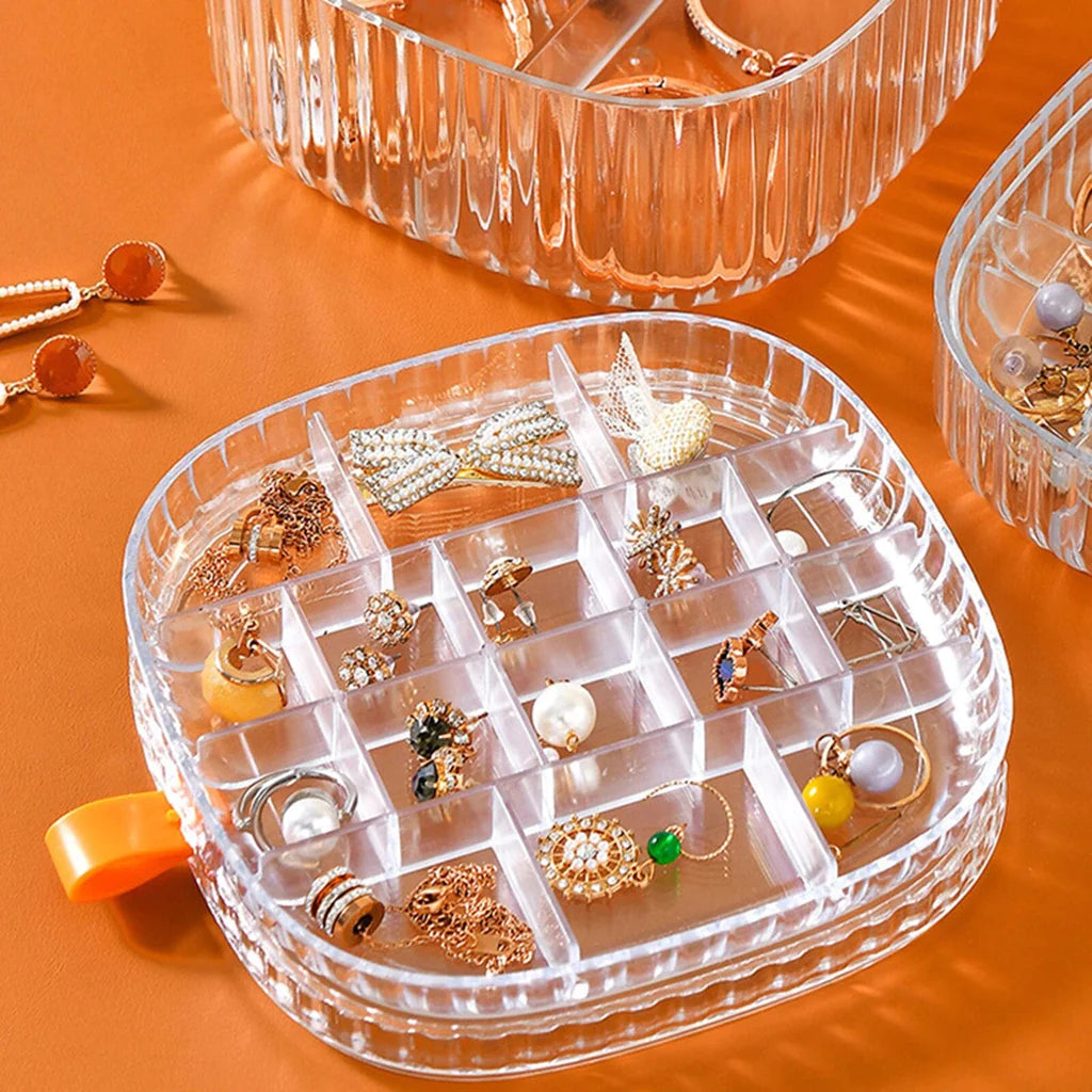 Transparent Jewelry Storage Box Single Layer