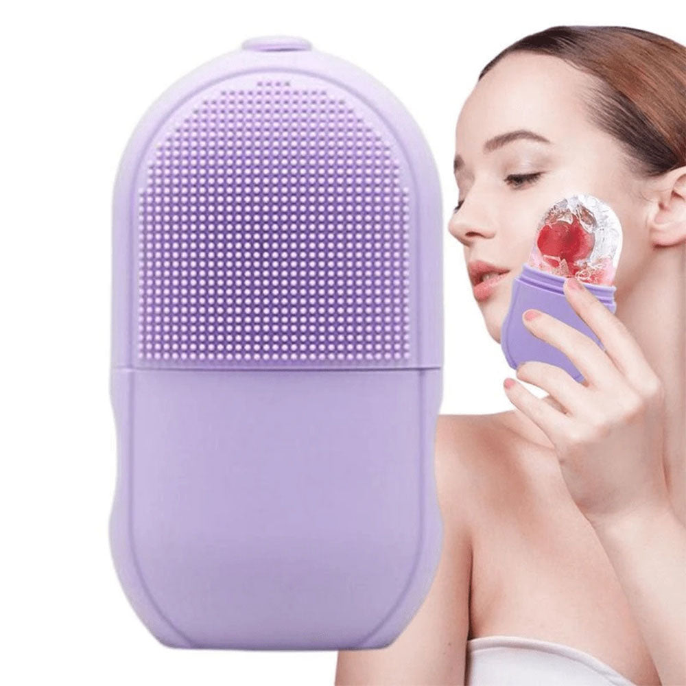 Silicone Ice Cube Tray with Lid (Cleaning Friendly)